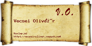 Vecsei Olivér névjegykártya