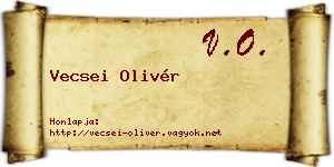 Vecsei Olivér névjegykártya