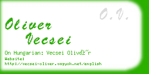 oliver vecsei business card